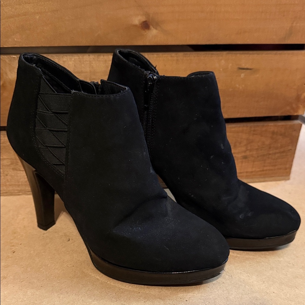 Unlisted Black Heeled Ankle Boots